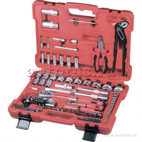 Набор слесарно-монтажный с квадратами 1/4, 1/2 и 5/16, 117 предм. MATRIX 13587