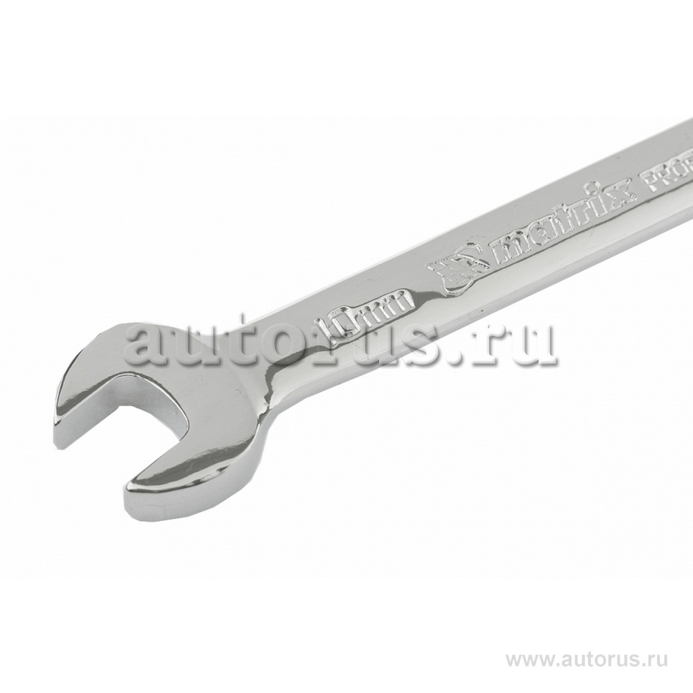 Ключ комбинированный трещоточный, 10мм, CrV, шарнирный, зерк.хром MATRIX 14862