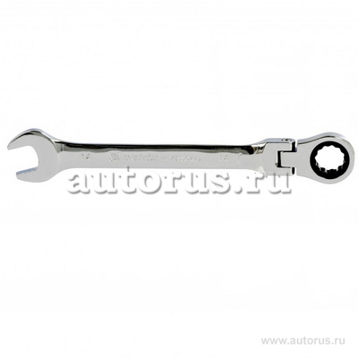 Ключ комбинированный трещоточный, 14мм, CrV, шарнирный, зерк.хром MATRIX 14866