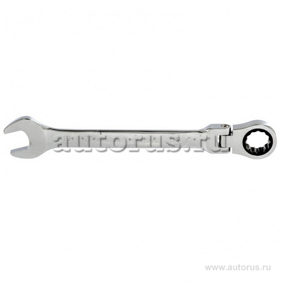 Ключ комбинированный трещоточный, 19мм, CrV, шарнирный, зерк.хром MATRIX 14871
