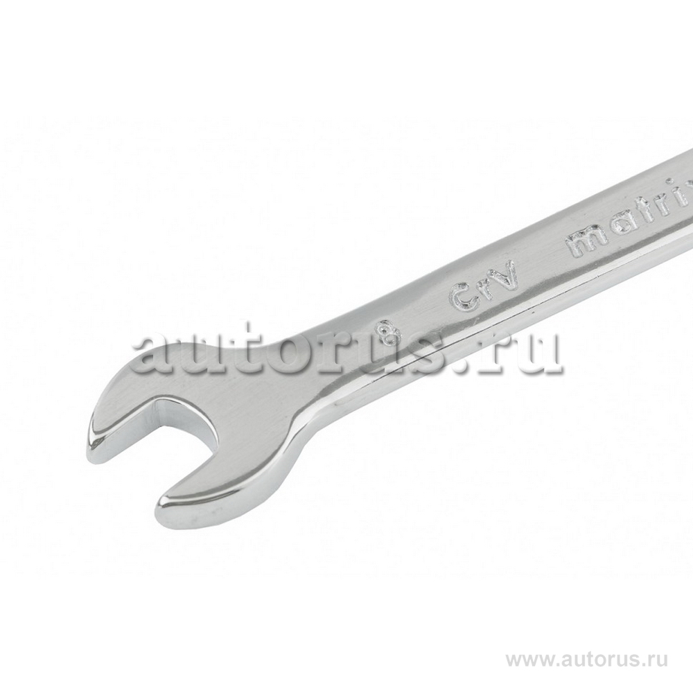 Ключ комбинированный, 9 мм, CrV, полированный хром MATRIX 15153