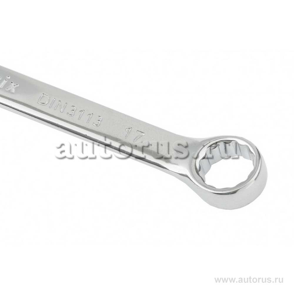 Ключ комбинированный, 17 мм, CrV, полированный хром MATRIX 15161