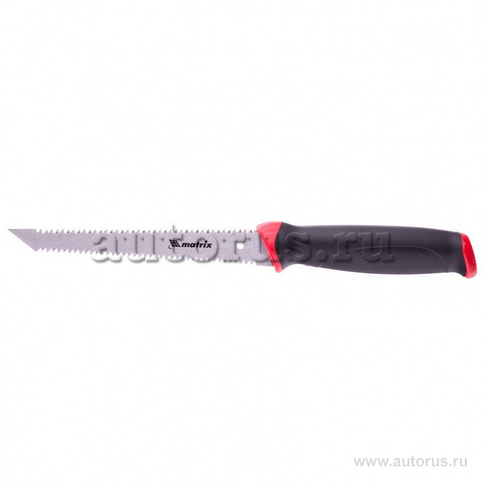 Ножовка по гипсокартону, 180 мм, две рабочие кромки полотна, двухкомпонентная рукоятка MATRIX 23392