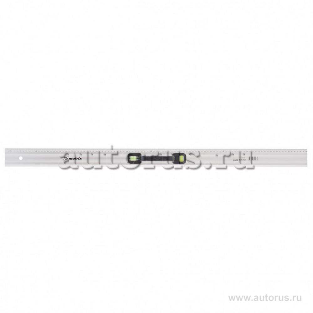 Линейка-уровень, 1000 мм, металлическая, пластмассовая ручка 2 глазка MATRIX 30577