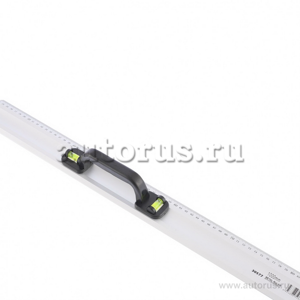 Линейка-уровень, 1000 мм, металлическая, пластмассовая ручка 2 глазка MATRIX 30577