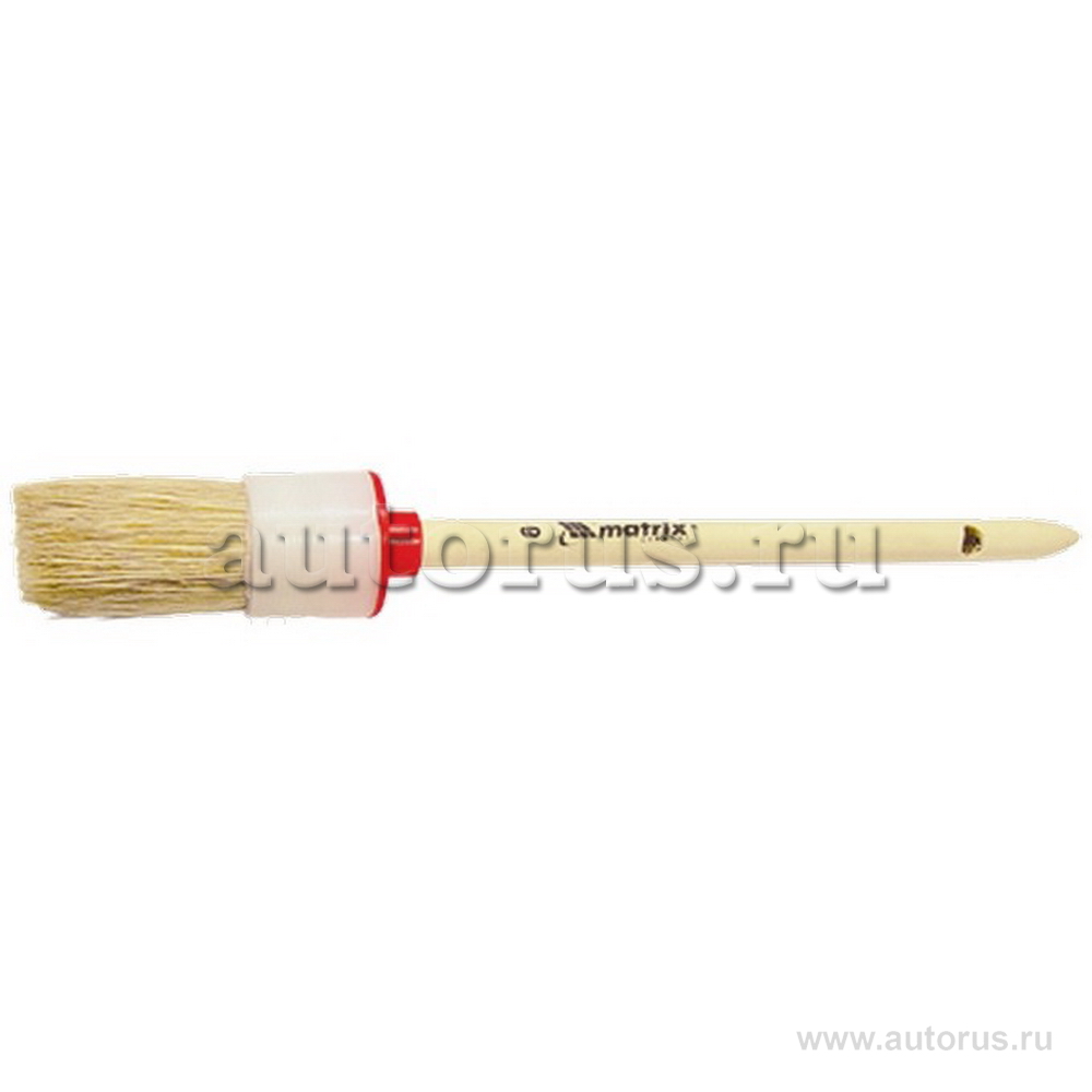 Кисть круглая N2, 20 мм, натуральная щетина,, деревянная ручка MATRIX 82072