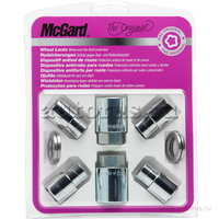 Секретки колесные гайка M12x1,5 хром, длинна 35,0 mm, плоская, под ключ 21 mm, (2 ключа) McGard 31156 SU
