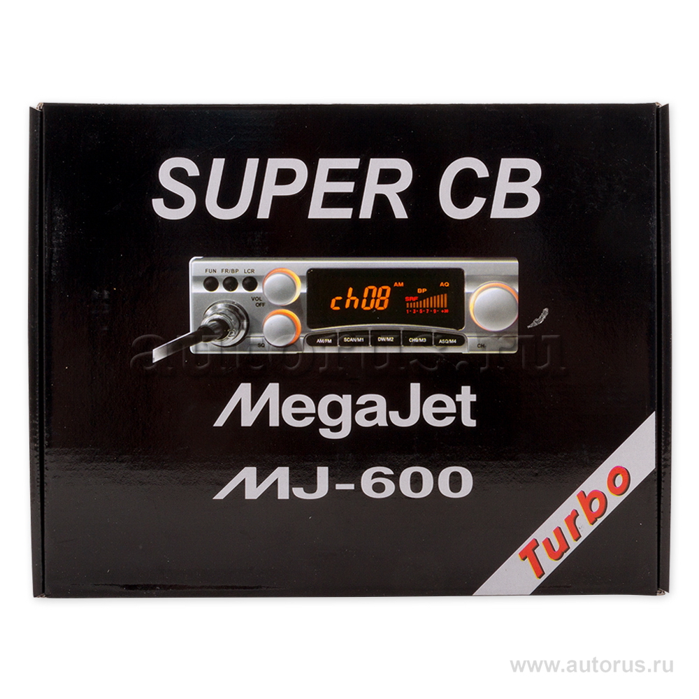Радиостанция автомобильная Megajet 600 Turbo, 27 МГц