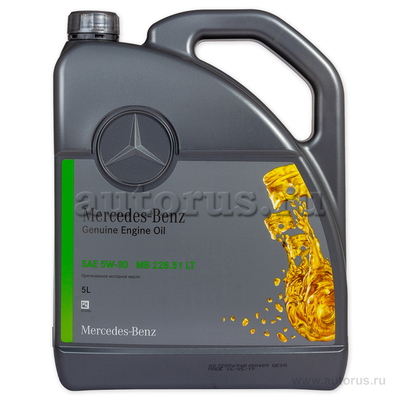 Масло моторное Mercedes-Benz МB 228.51 5W30 5 л A000 989 70 02 13BDER