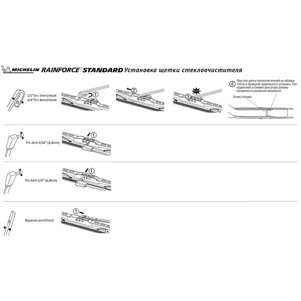 Щетка стеклоочистителя 650 мм каркасная 1 шт MICHELIN 13926