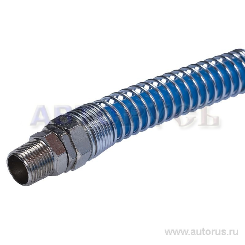 Шланг пневматический спиральный высокого давления 10x15 мм, 15 м, М3/8 , полиуретановый MIGHTY SEVEN