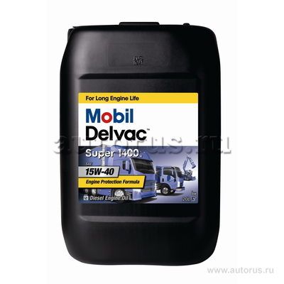 Масло моторное Mobil Delvac Super 1400 Е 15W40 минеральное 20 л 152714