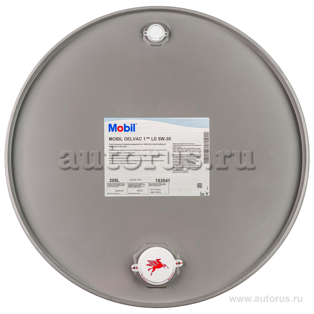 Масло моторное Mobil Delvac 1 LE 5W30 синтетическое 208 л 153541