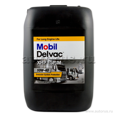 Масло моторное Mobil Delvac XHP ESP M 10W40 синтетическое 20 л 154379