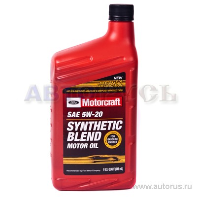 Масло моторное Motorcraft Synthetic Blend 5W20 синтетическое 0.946 л XO-5W20-QSP