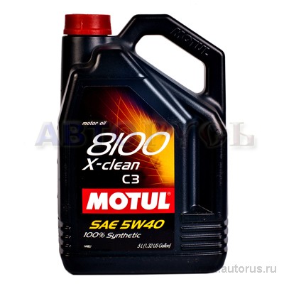 Масло моторное Motul 8100 X-clean 5W40 синтетическое 5 л 102051