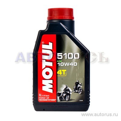 Масло моторное 4T Motul 5100 4T 10W40 полусинтетическое 1 л 104066