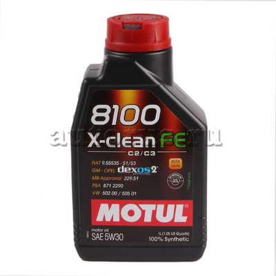 Масло моторное Motul 8100 X-clean FE 5W30 синтетическое 1 л 104775