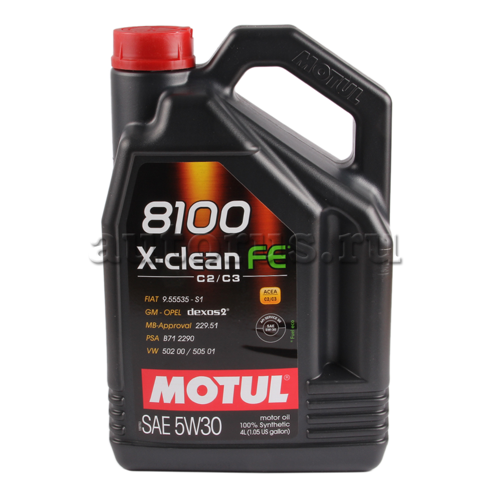 Масло моторное Motul 8100 X-clean FE 5W30 синтетическое 4 л 104776