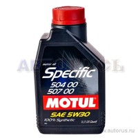 Масло моторное Motul Specific 504.00/507.00 VW 5W30 синтетическое 1 л 106374