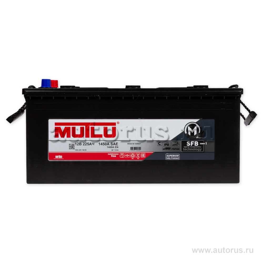 Аккумулятор MUTLU SFB 225 А/ч L+ EN1 400 А 518x273x242 MF72038 1D6.225.140.B