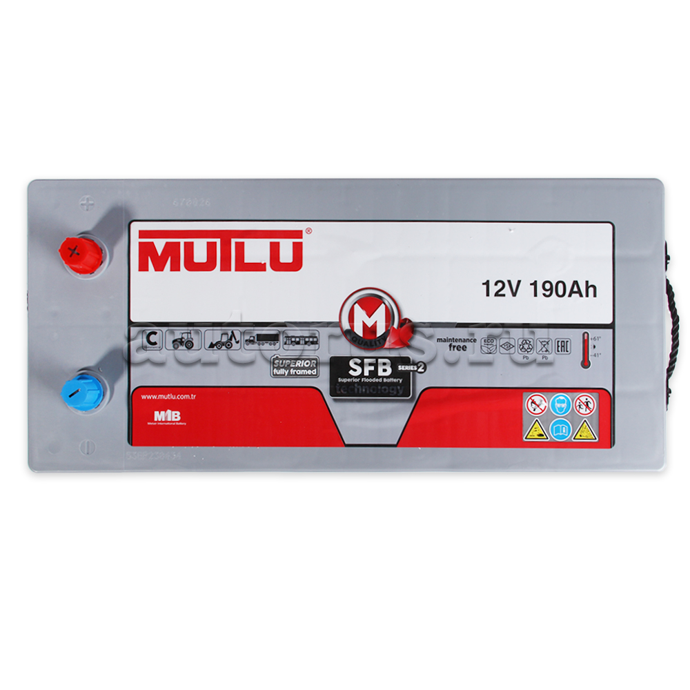 Аккумулятор MUTLU SFB 190 А/ч L+ EN1 250 А 513x223x223 MF69019 D5.190.125.A