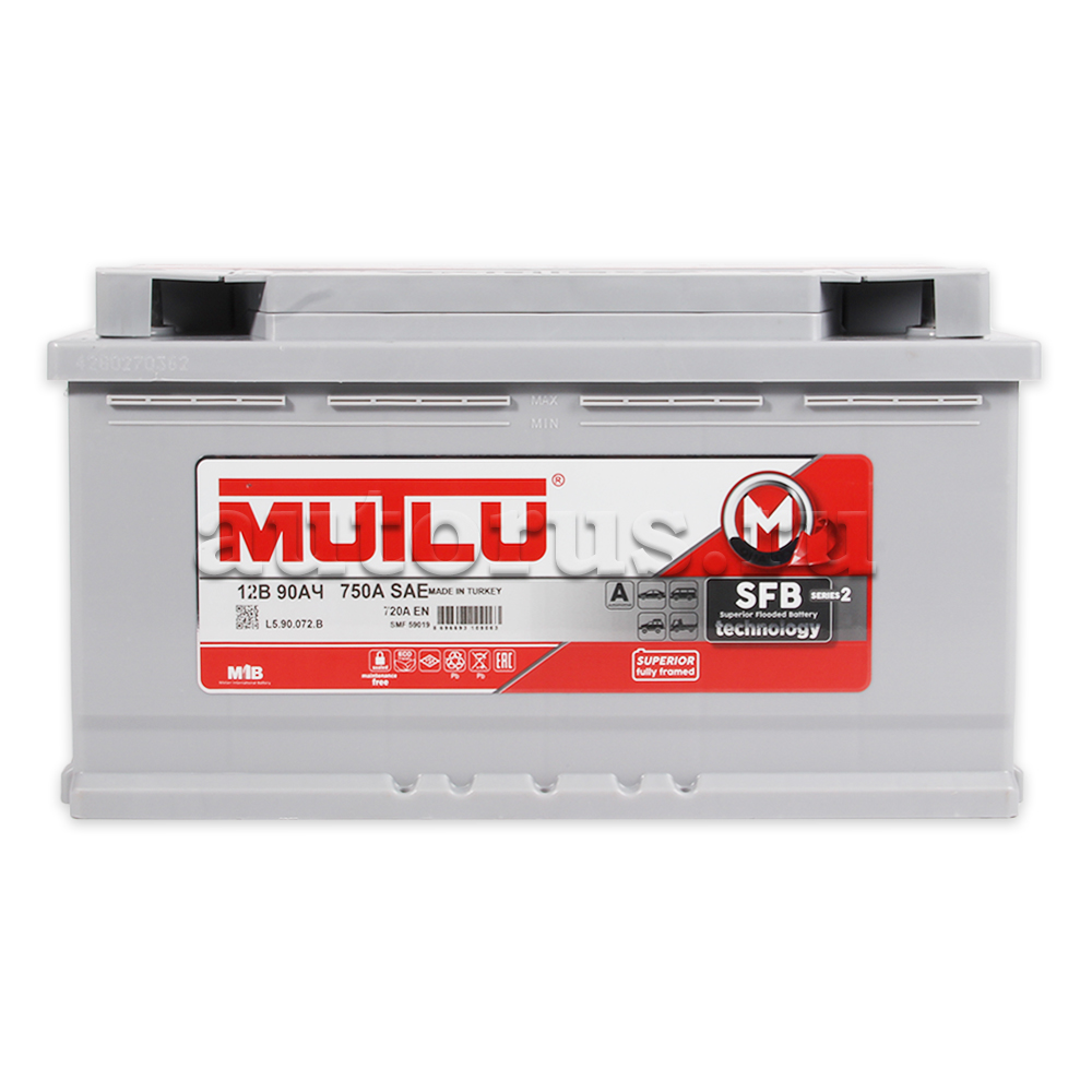 Аккумулятор MUTLU SFB 90 А/ч 590 113 072 прямая L+ EN 720A 353x175x190 SMF59019 L5.90.072.B