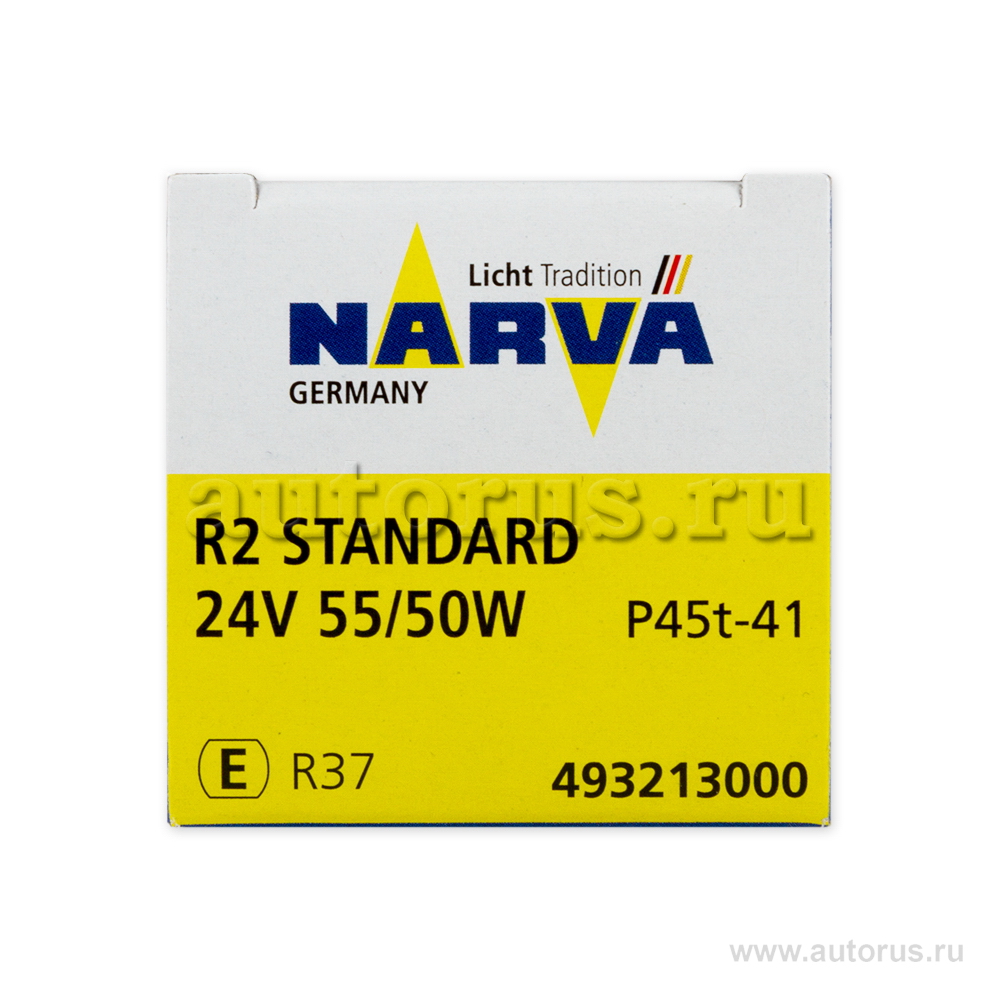 Лампа 24V R2 55/50W P45t NARVA 1 шт. картон 49321