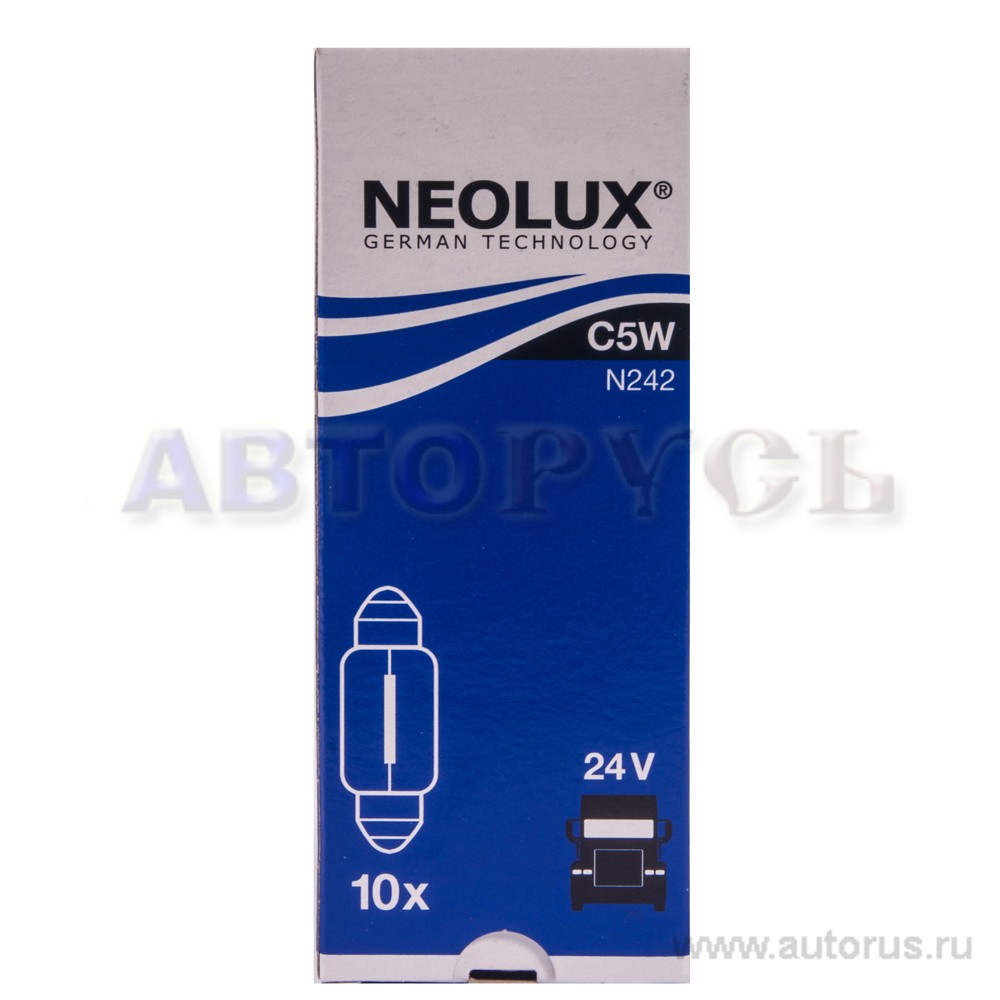 Лампа 24V C5W 5W SV8,5-8 NEOLUX Standart 1 шт. картон N242