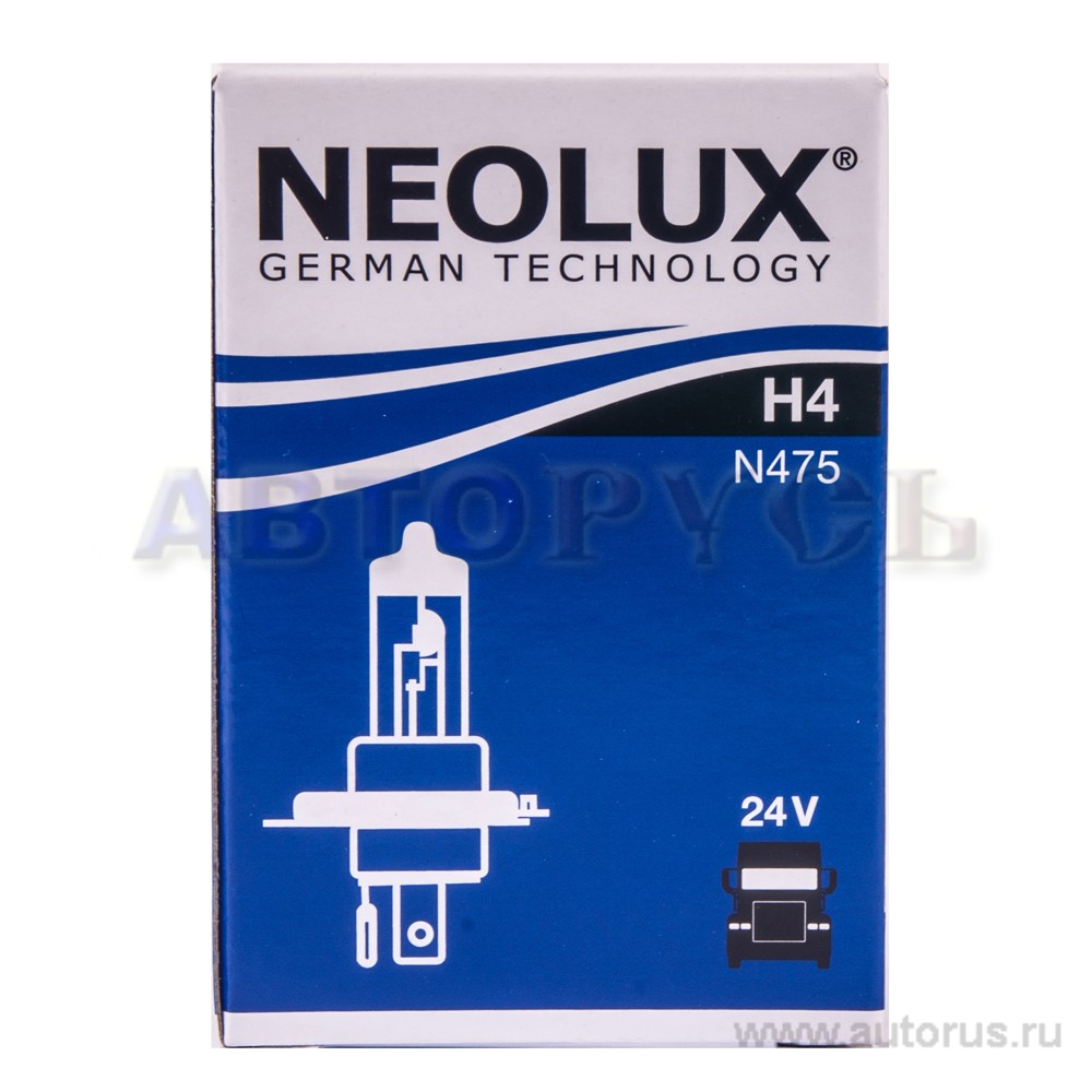 Лампа 24V H4 75/70W P43t NEOLUX Standart 1 шт. картон N475