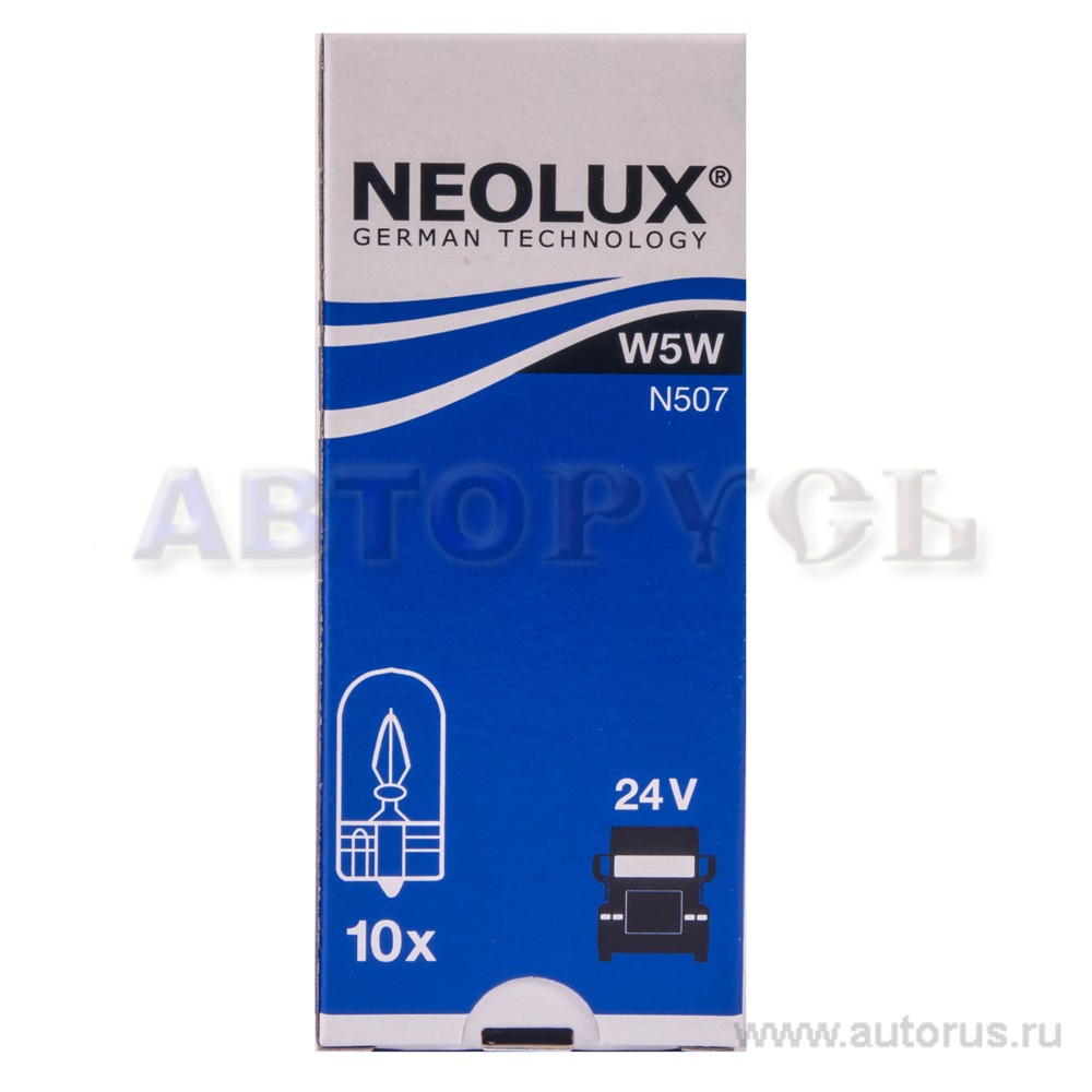 Лампа 24V W5W 5W W2,1x9,5d NEOLUX Standart 1 шт. картон N507