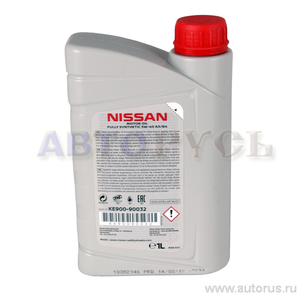Масло моторное NISSAN Motor Oil 5W40 синтетическое 1 л KE900-90032R