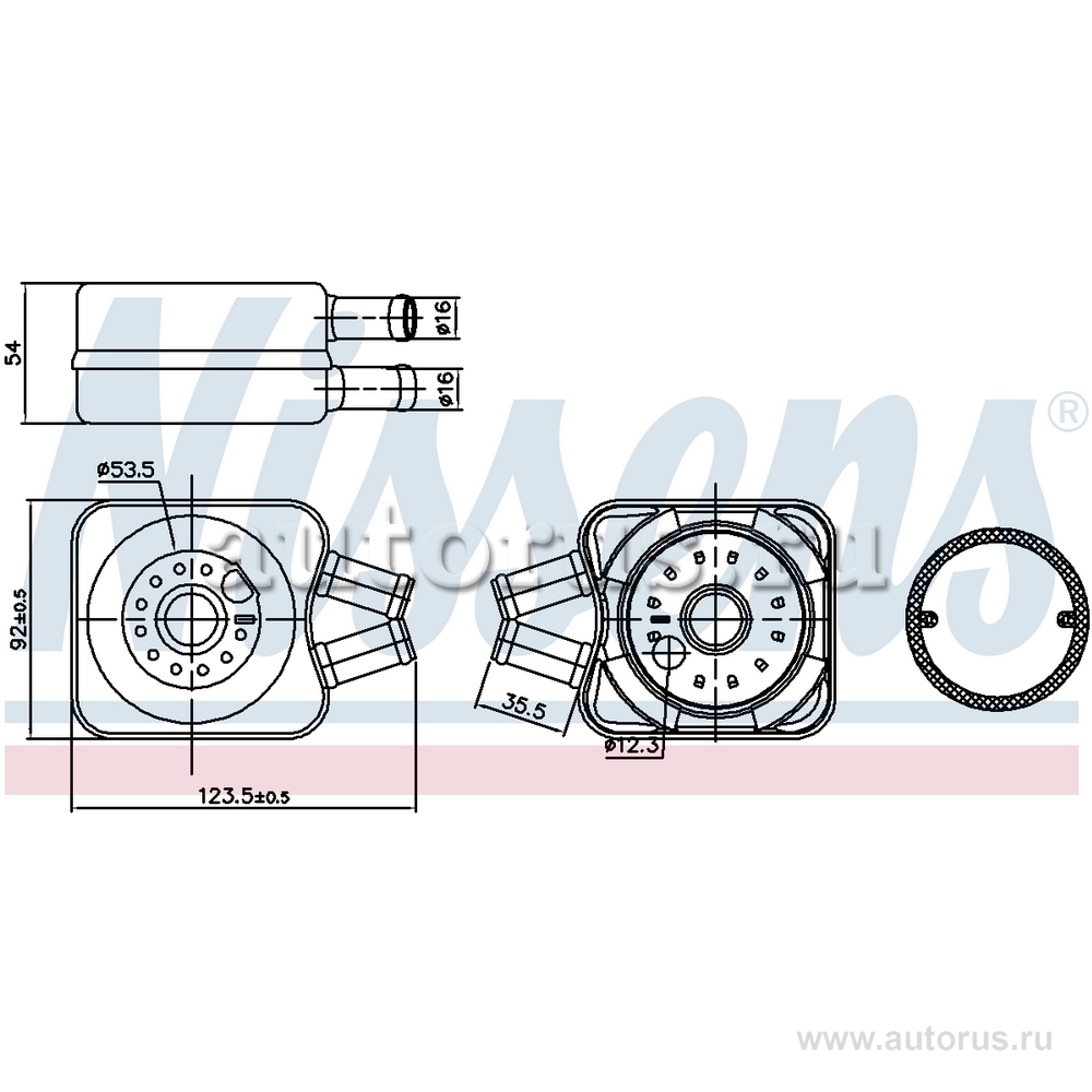 Радиатор масляный VAG A4/A6/A8/Golf III/Passar B3/B4/T4 mot.1,8…2,8L NISSENS 90607