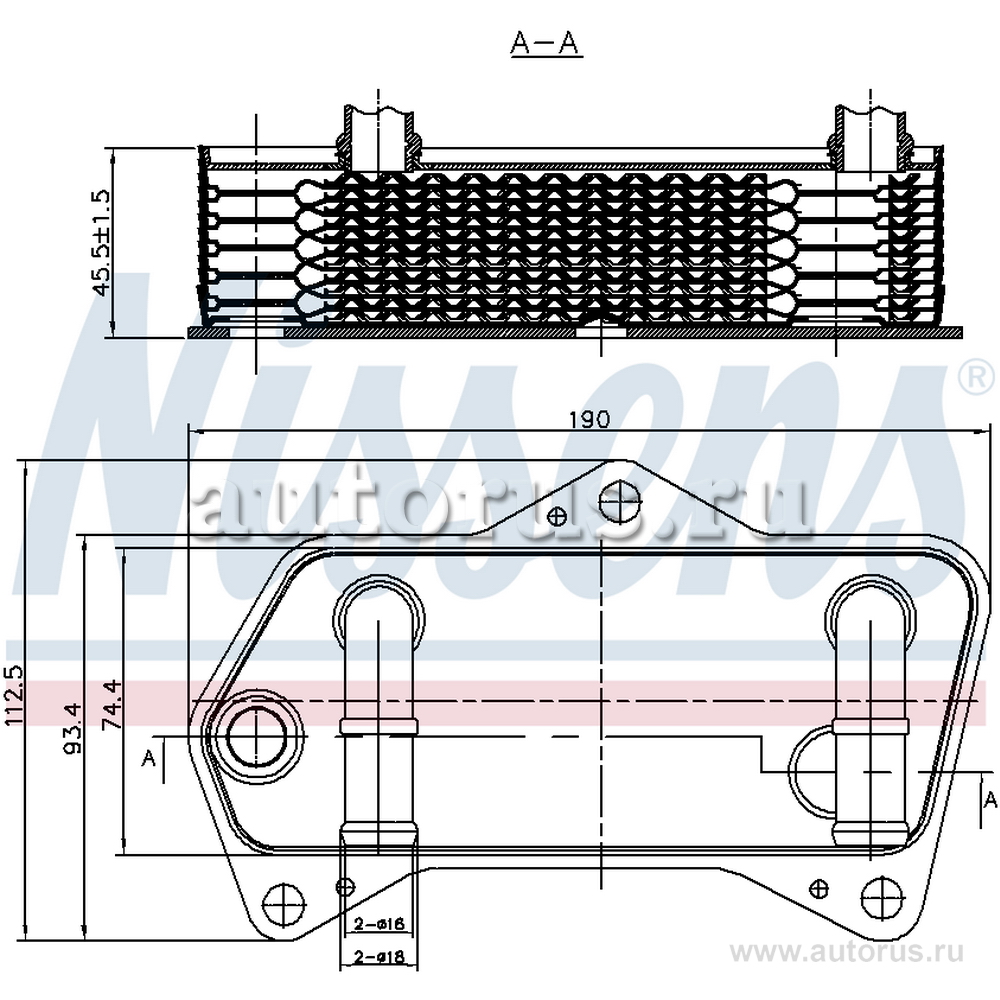 Радиатор масляный VAG A3/Octavia II/Golf V/Passat B6/Tiguan NISSENS 90653