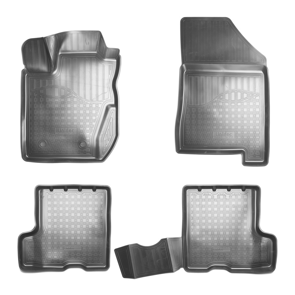 Коврики в салон полиуретан ВАЗ Lada X-Ray 3D, 2015, с ящиком черный комплект NORPLAST NPA11-C94-751