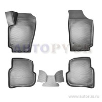 Коврики в салон полиуретан NORPLAST VW Polo Sedan 2010- /3D черный комплект NPA11-C95-421