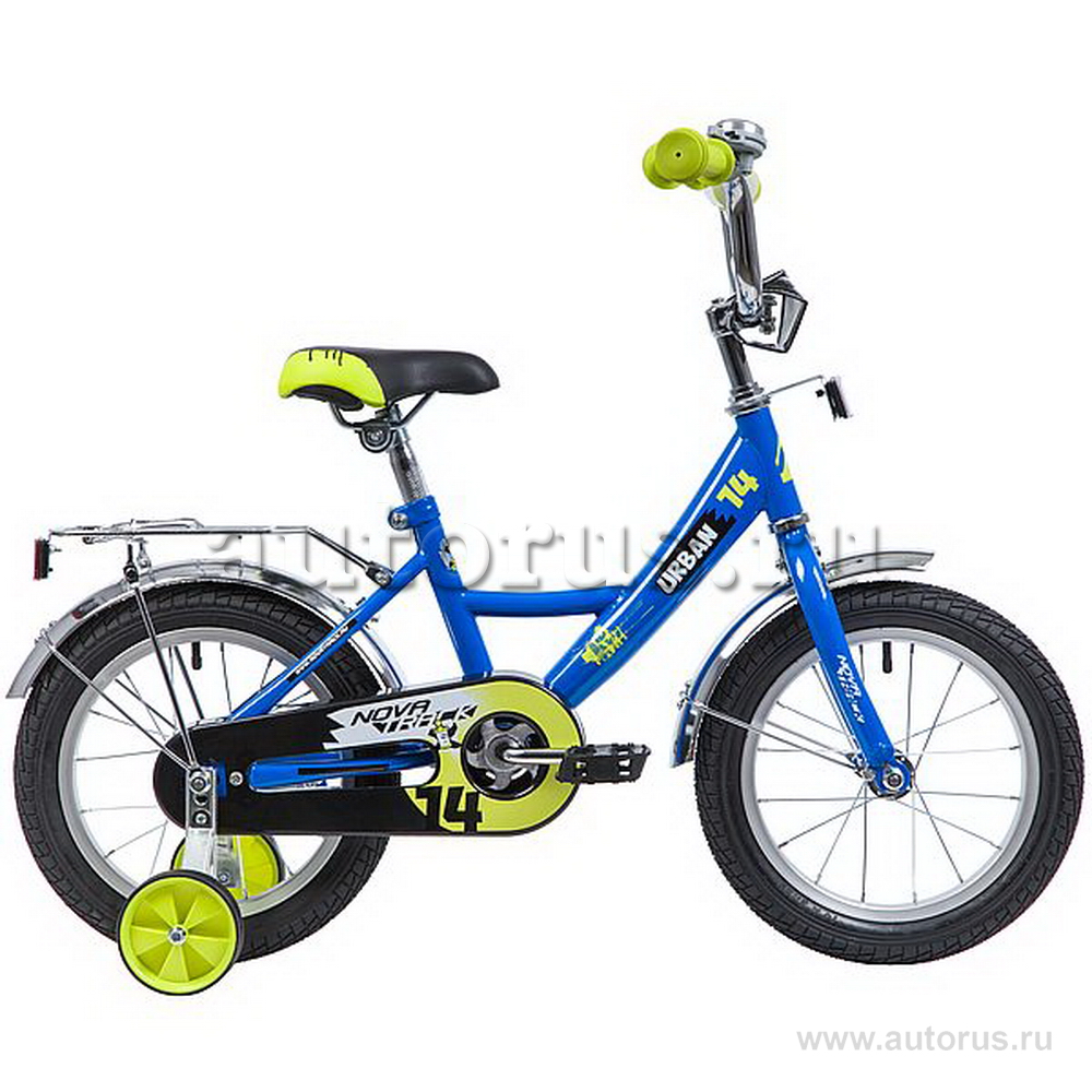 Велосипед 14 детский Novatrack Urban (2020) количество скоростей 1 рама сталь 9 синий