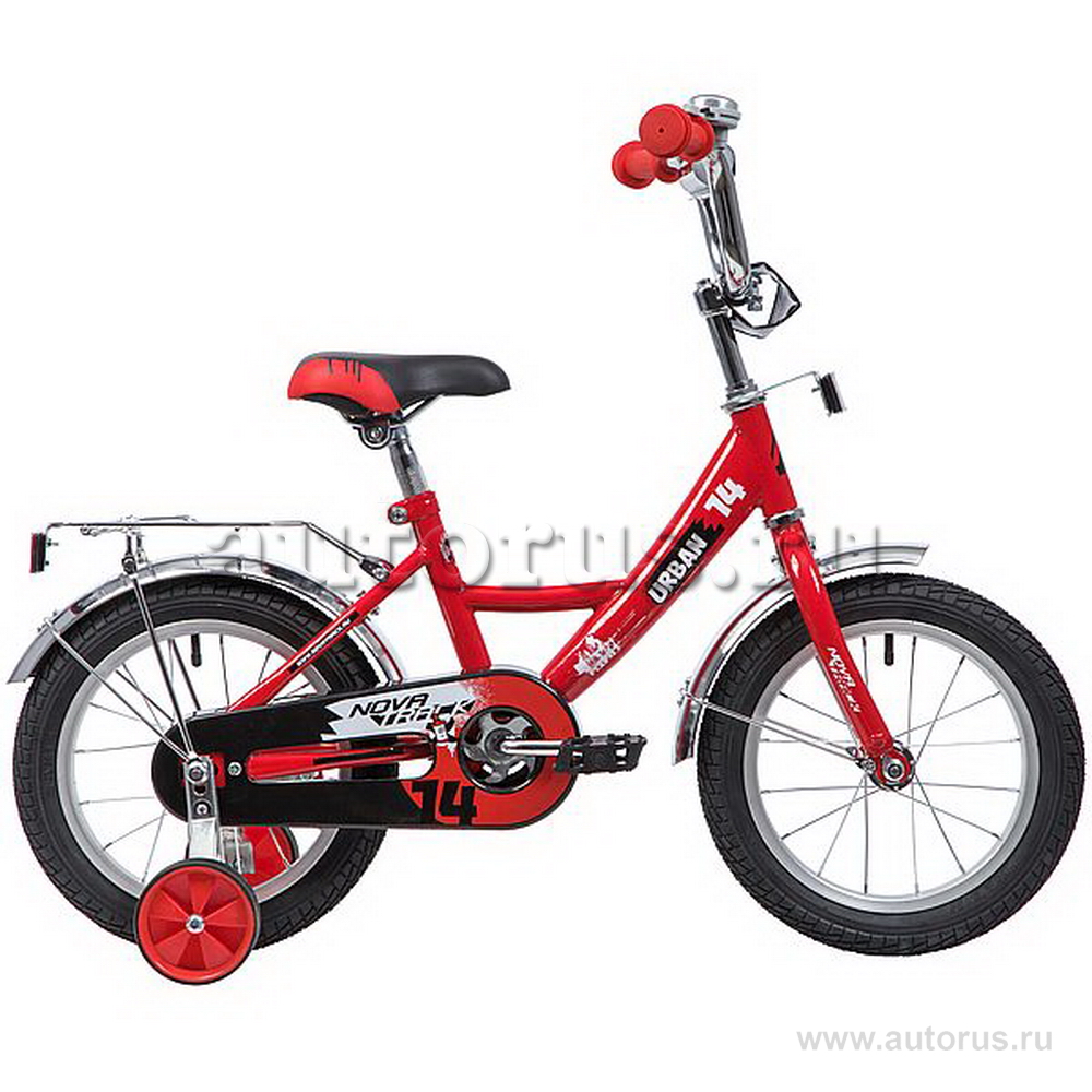 Велосипед 14 детский Novatrack Urban (2020) количество скоростей 1 рама сталь 9 красный
