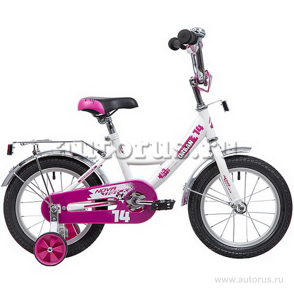 Велосипед 14 детский Novatrack Urban (2020) количество скоростей 1 рама сталь 9 белый