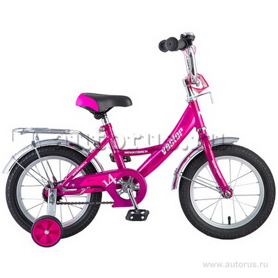 Велосипед 14 детский Novatrack Vector (2018) количество скоростей 1 рама сталь фиолетовый