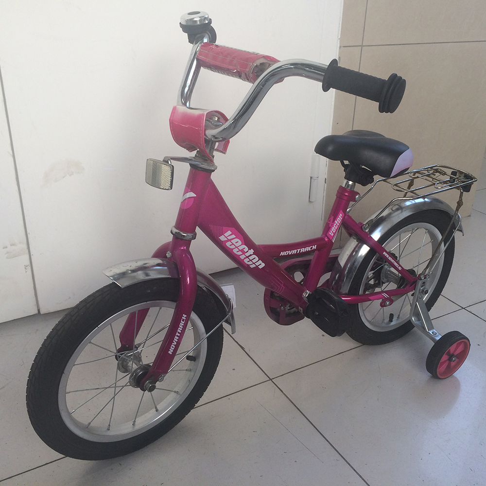 Велосипед 14 детский Novatrack Vector (2018) количество скоростей 1 рама сталь фиолетовый