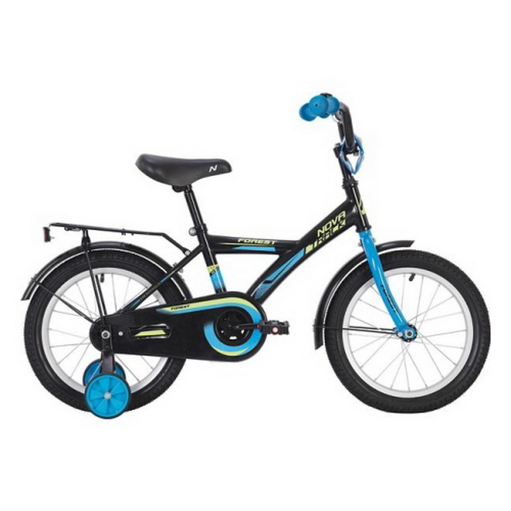 Велосипед 16 детский Novatrack Forest (2020) количество скоростей 1 рама сталь 10,5 черный