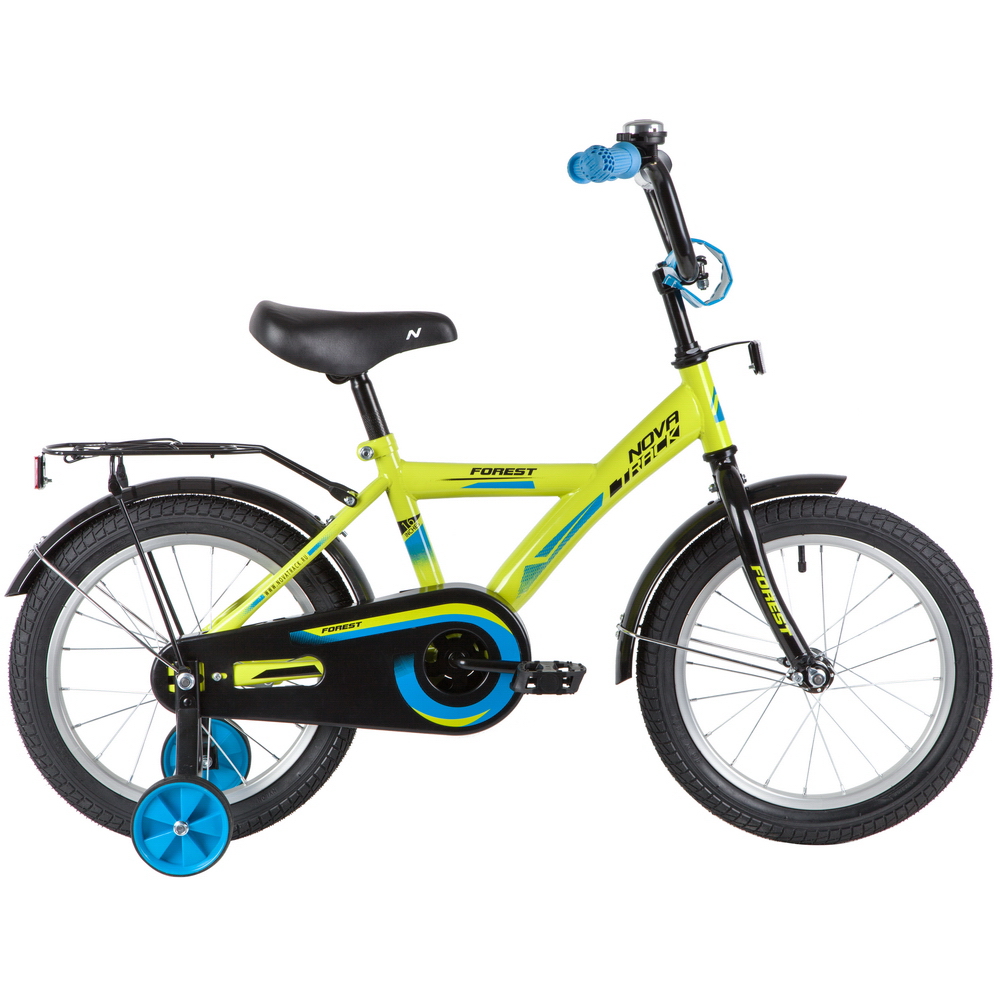 Велосипед 16 детский Novatrack Forest (2020) количество скоростей 1 рама сталь 10,5 зеленый