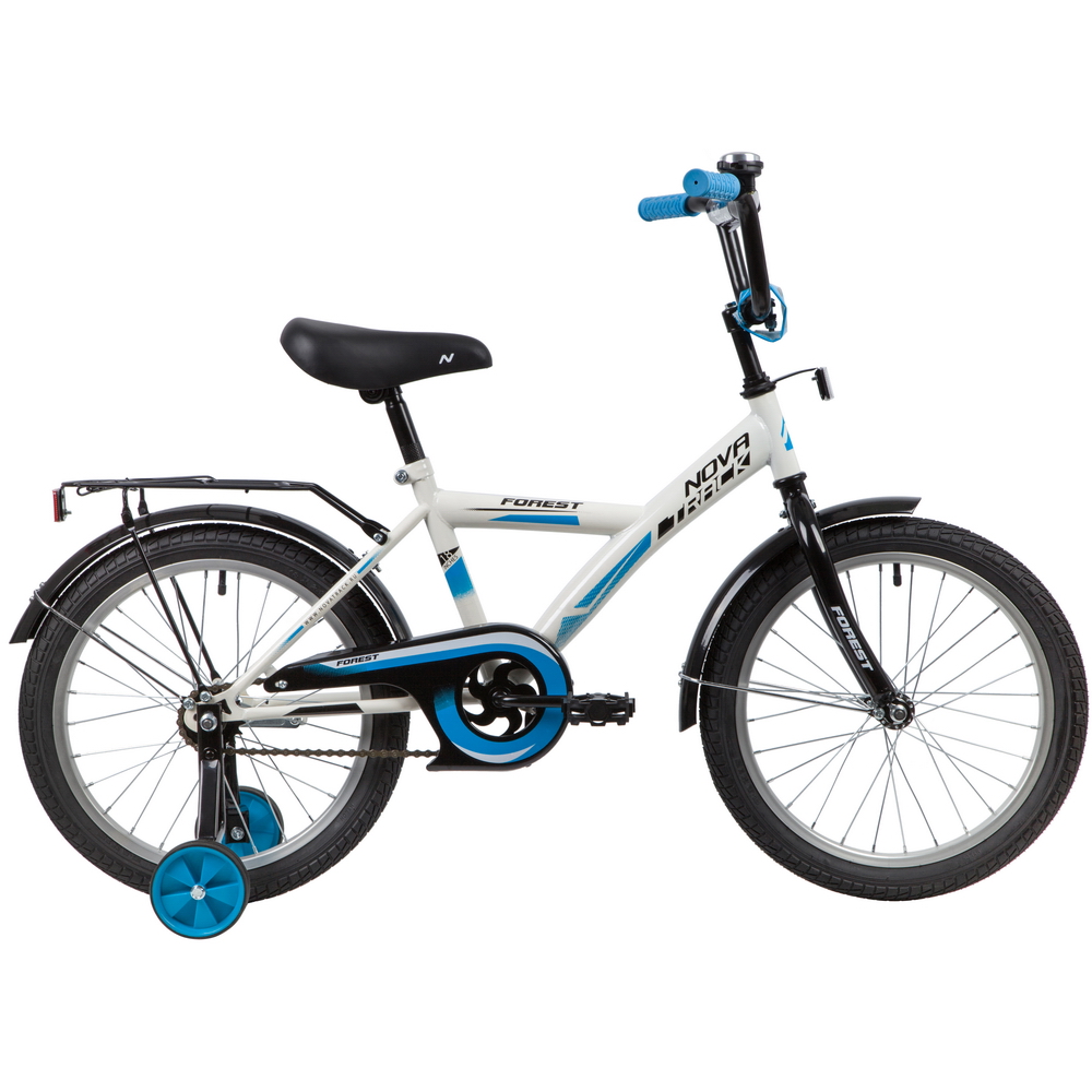 Велосипед 18 детский Novatrack Forest (2020) количество скоростей 1 рама сталь 11,5 белый