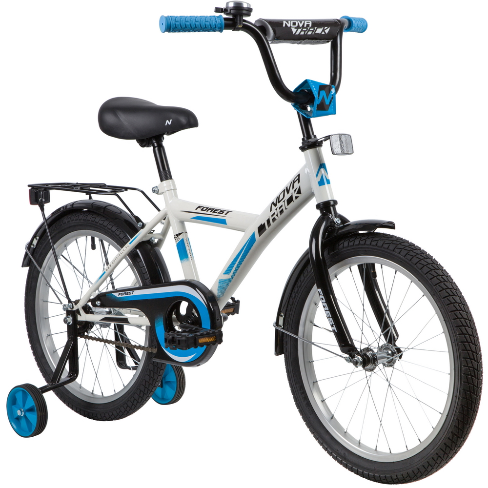 Велосипед 18 детский Novatrack Forest (2020) количество скоростей 1 рама сталь 11,5 белый