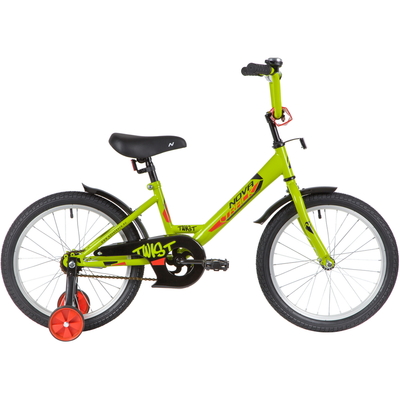 Велосипед 18 детский Novatrack Twist (2020) количество скоростей 1 рама сталь 11,5 зеленый