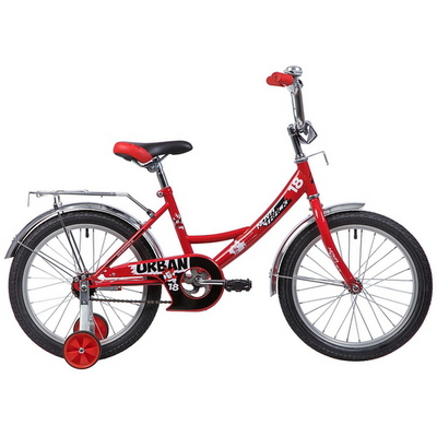 Велосипед 18 детский Novatrack Urban (2020) количество скоростей 1 рама сталь 11,5 красный