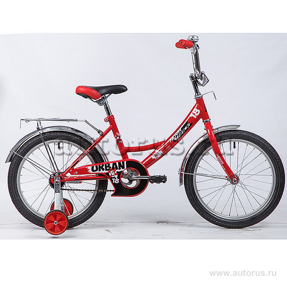 Велосипед 18 детский Novatrack Urban (2020) количество скоростей 1 рама сталь 11,5 красный