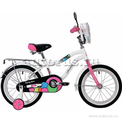 Велосипед 20 детский Novatrack Candy (2020) количество скоростей 1 рама сталь 12 белый