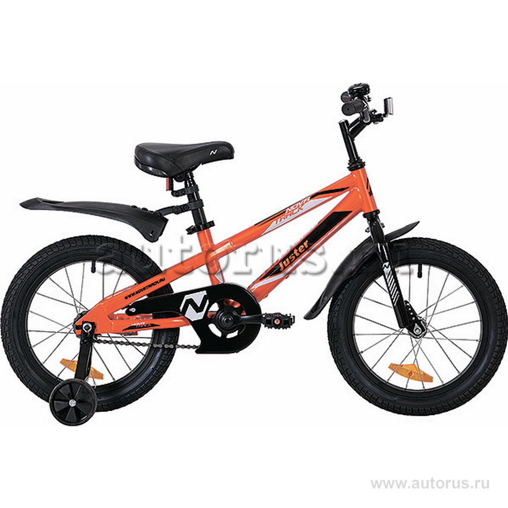 Велосипед 20 детский Novatrack Juster (2020) количество скоростей 1 рама сталь 12 оранжевый